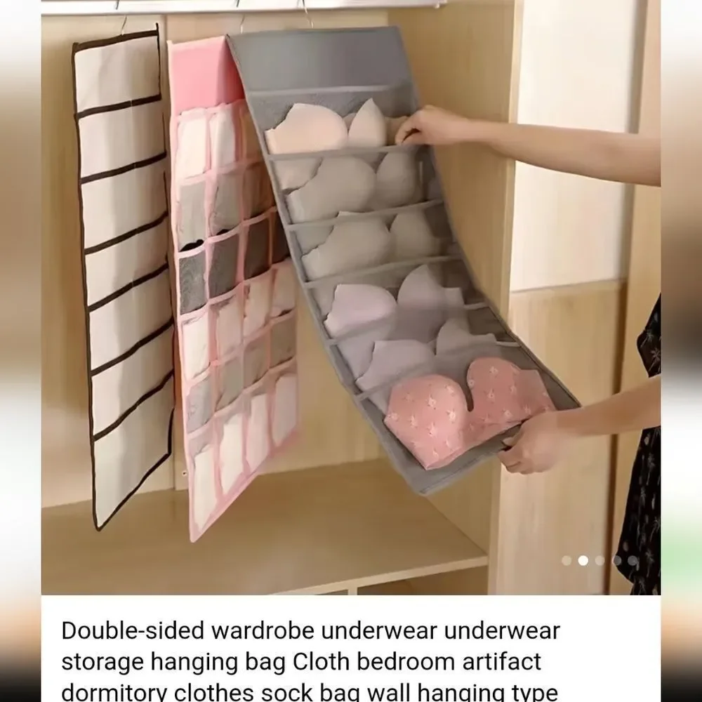 6 grid NWT Double Sided Bra underwear Organizer for Closet